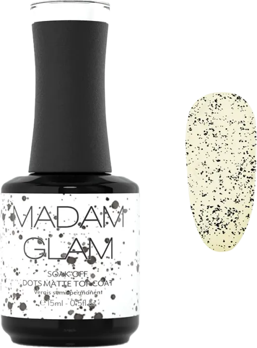Spot Me – Velvet Matte Top Coat with Black Dots
