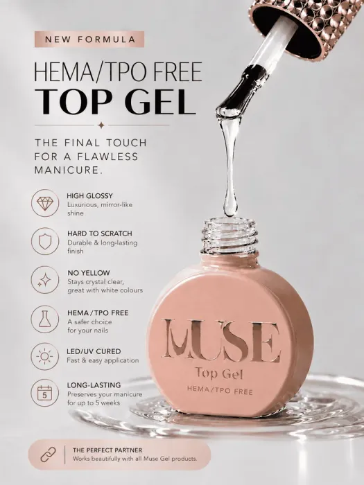 HEMA/TPO-Free No Wipe Top Gel — High Gloss
