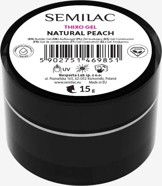 Semilac Jelly Builder Gel Thixo Gel (Natural Peach, Natural Pink, Sparkle White)