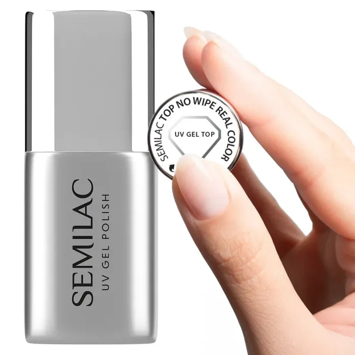 Semilac Top Coat No Wipe Real Colour UV Gel Polish